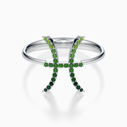 Large Sapphire Pisces Ring