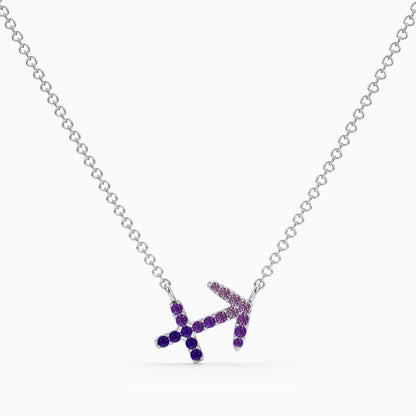 Sapphire Sagittarius Necklace