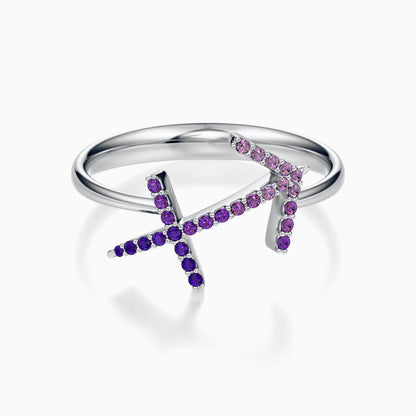 Large Sapphire Sagittarius Ring
