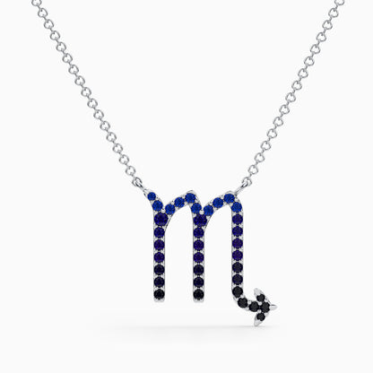 Large Sapphire Scorpio Necklace