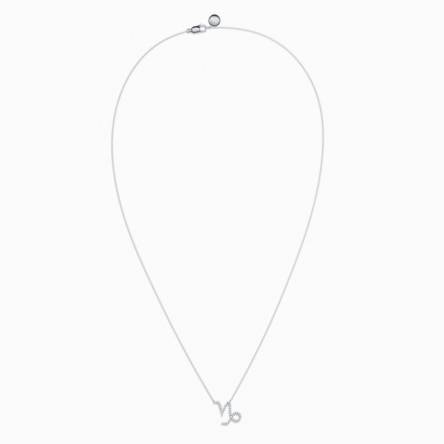 Large Diamond Capricorn Necklace