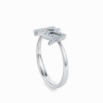 Large Diamond Aquarius Ring