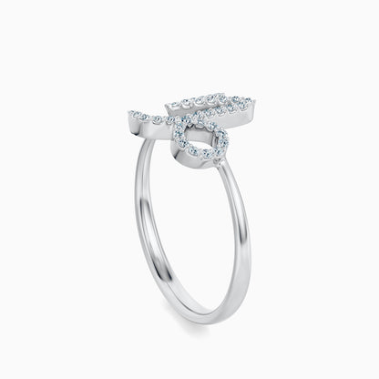 Large Diamond Capricorn Ring