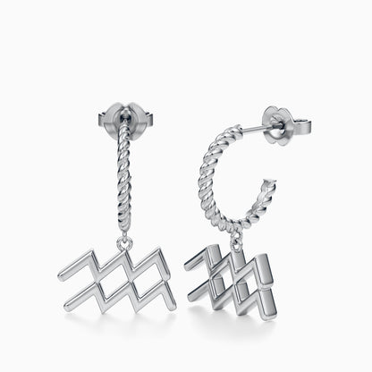Large Aquarius Dangle Earrings