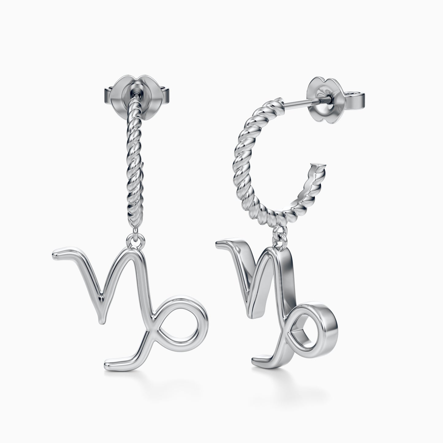 Large Capricorn Dangle Earrings