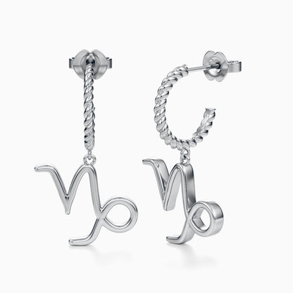 Large Capricorn Dangle Earrings