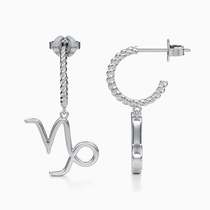 Large Capricorn Dangle Earrings
