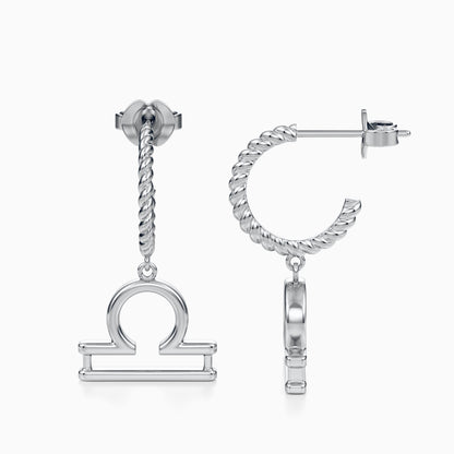 Large Libra Dangle Earrings