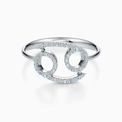 Large Diamond Cancer Ring