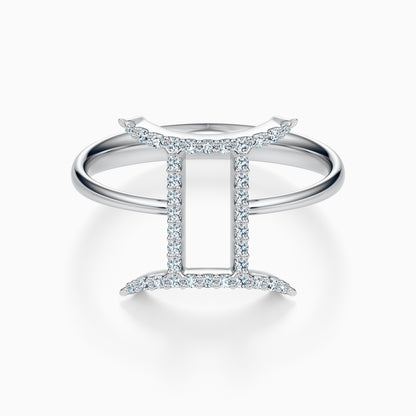 Large Diamond Gemini Ring