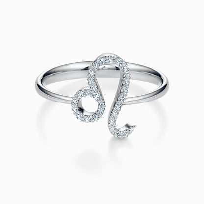 Large Diamond Leo Ring