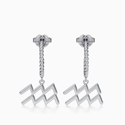 Large Aquarius Dangle Earrings