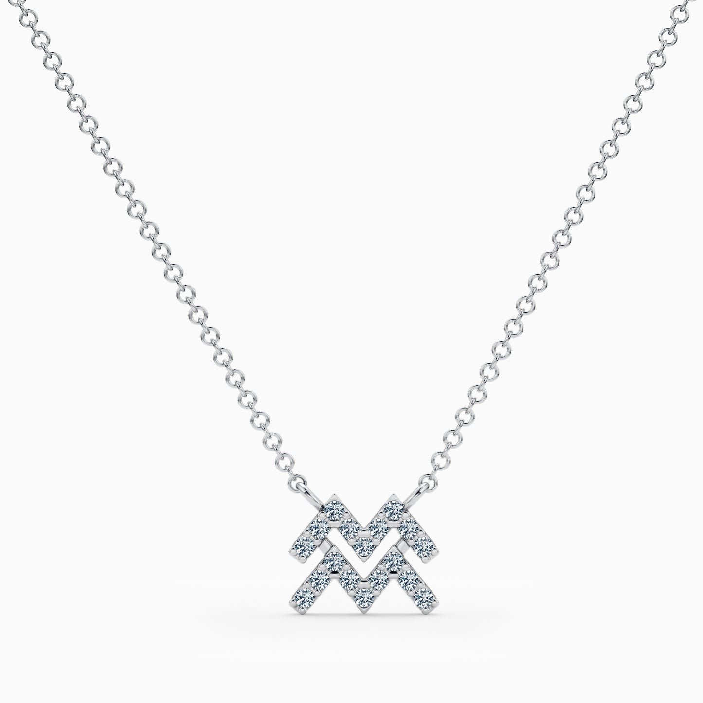 Diamond Aquarius Necklace