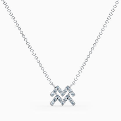 Diamond Aquarius Necklace