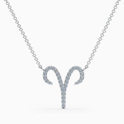 Large Diamond Aries Necklace