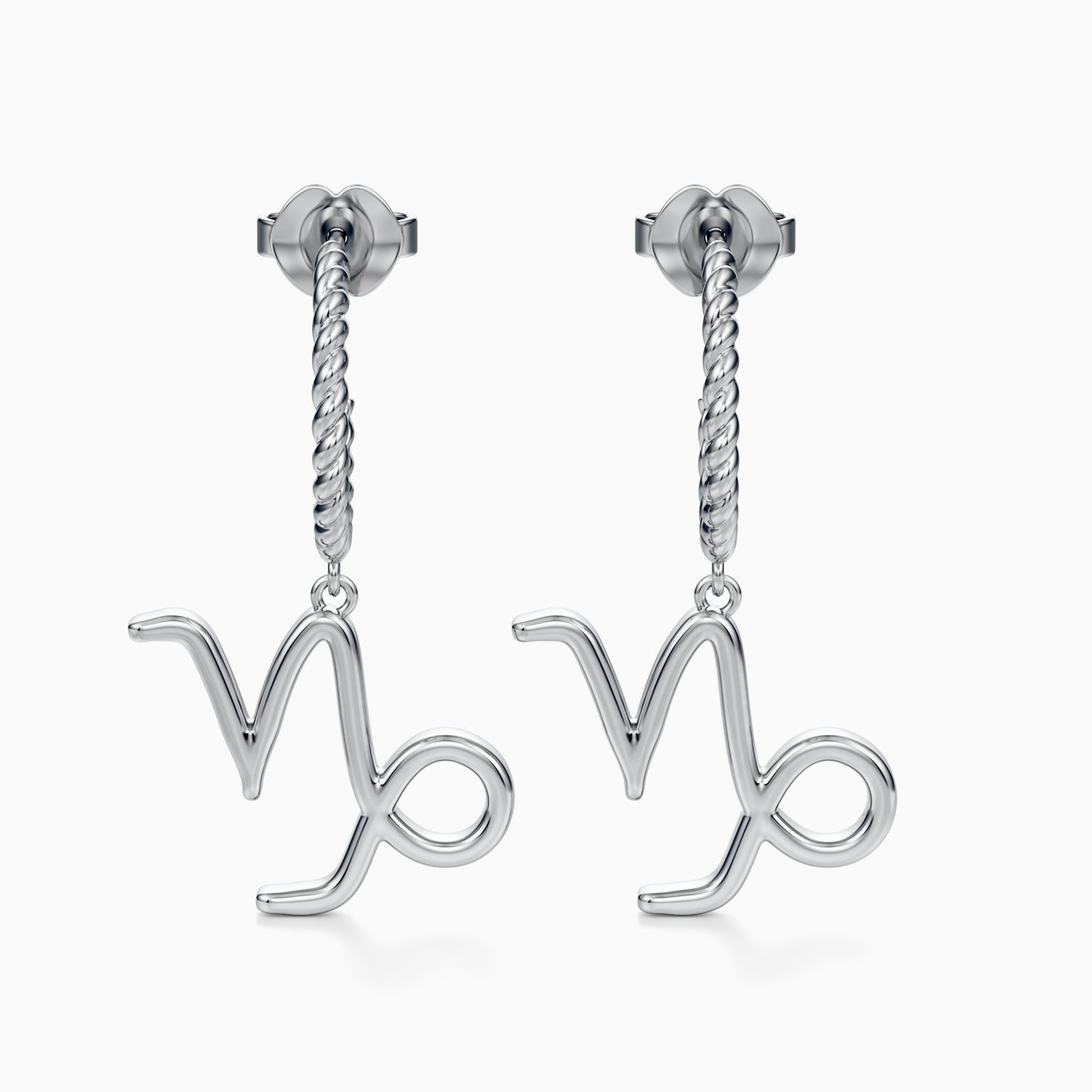 Large Capricorn Dangle Earrings