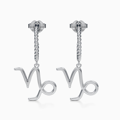 Large Capricorn Dangle Earrings