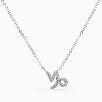 Diamond Capricorn Necklace