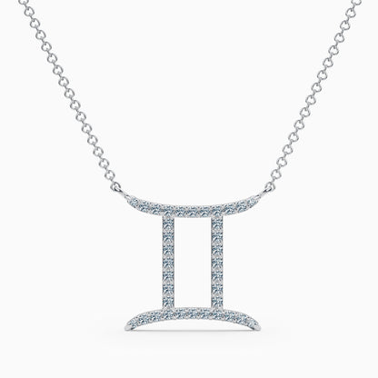 Large Diamond Gemini Necklace