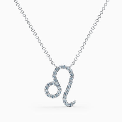 Large Diamond Leo Necklace