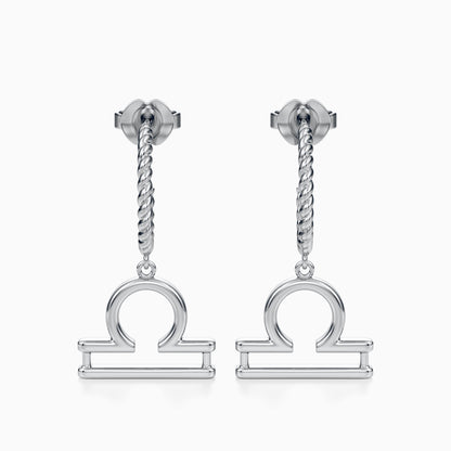 Large Libra Dangle Earrings