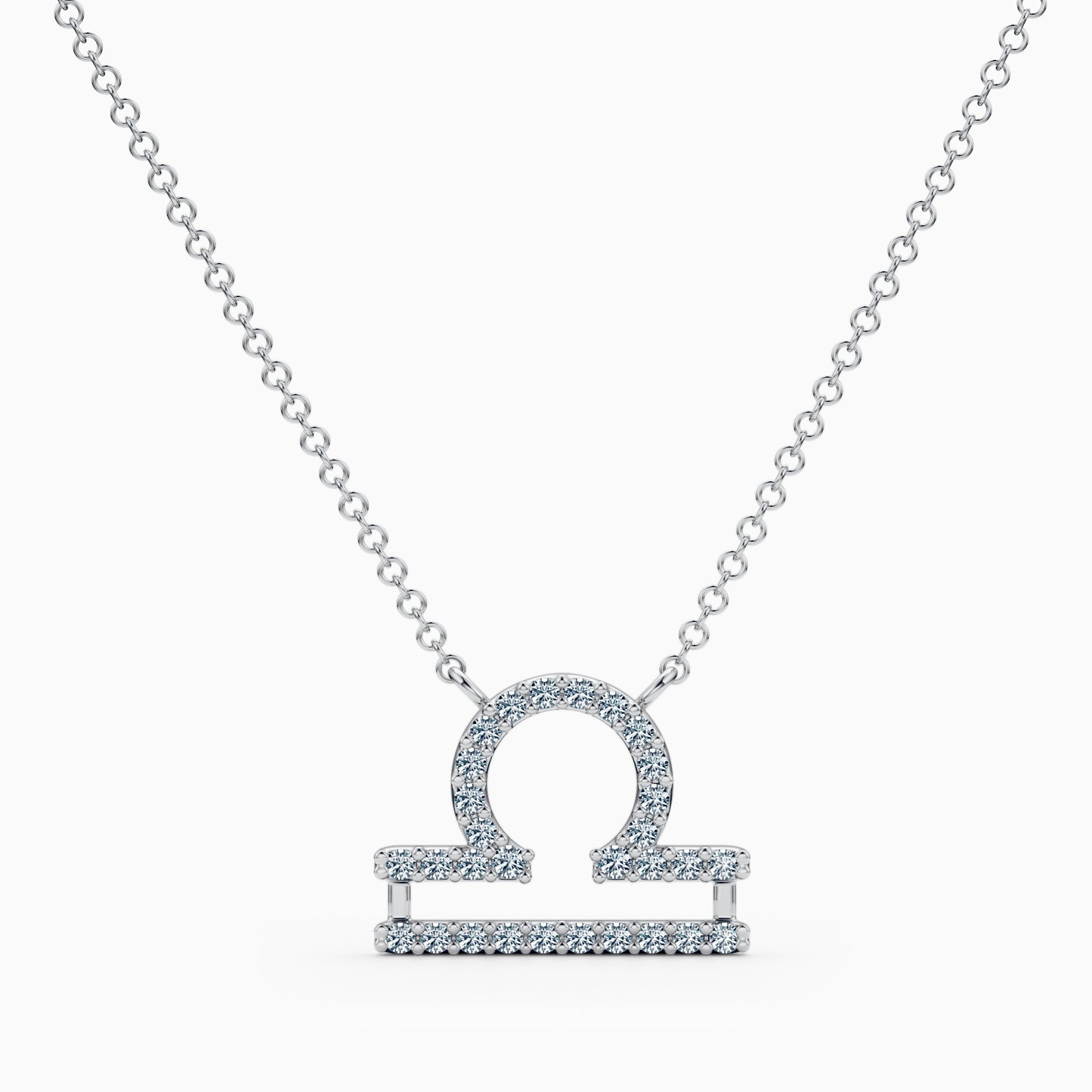 Large Diamond Libra Necklace