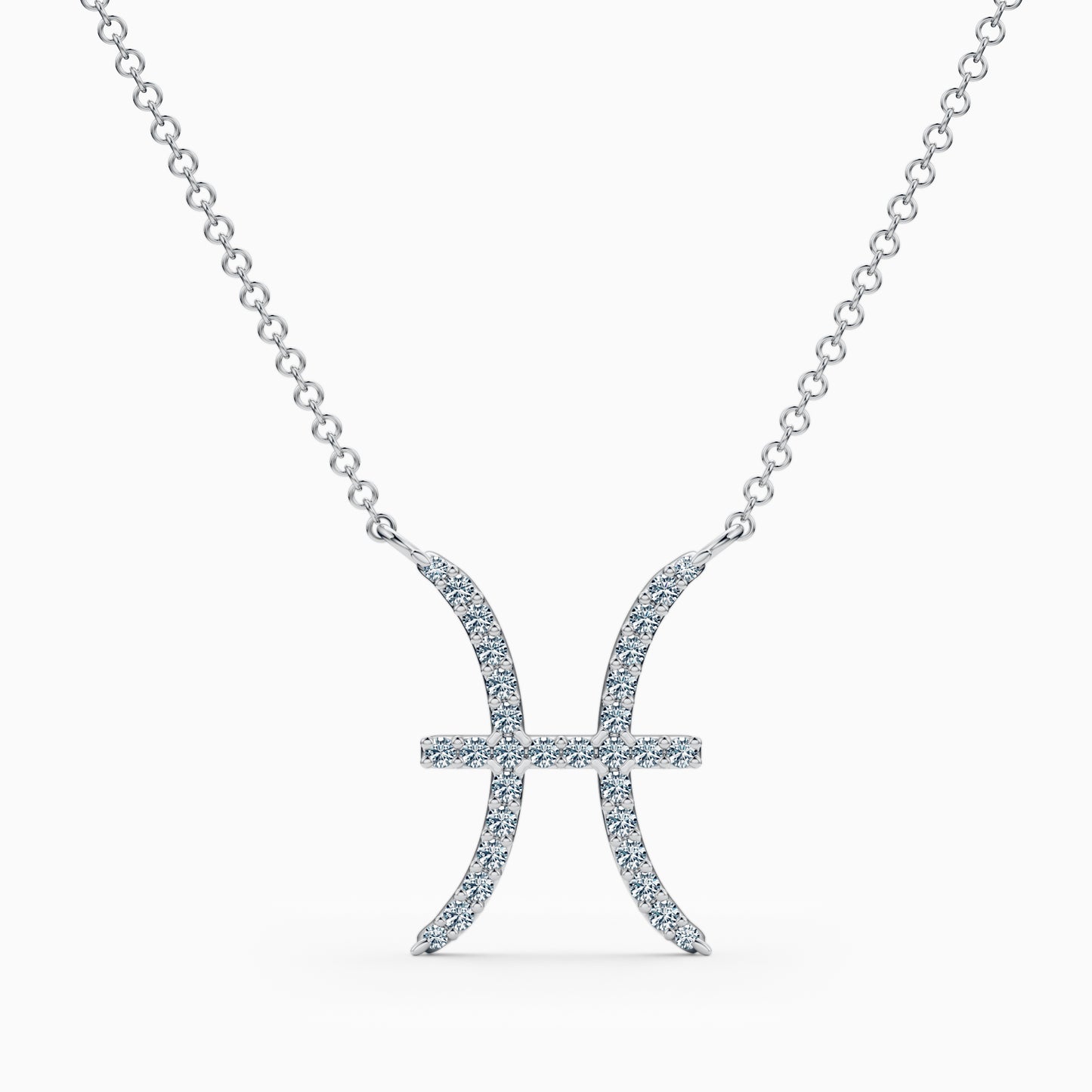 Large Diamond Pisces Necklace