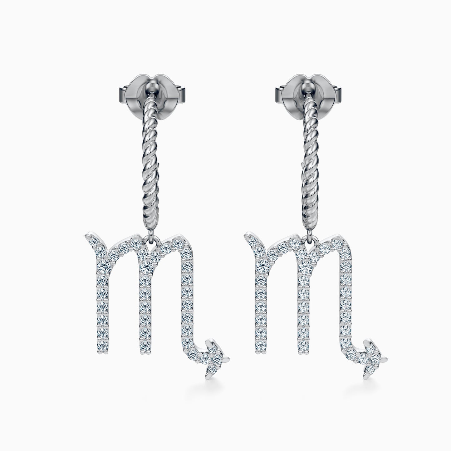 Large Diamond Scorpio Dangle Earrings