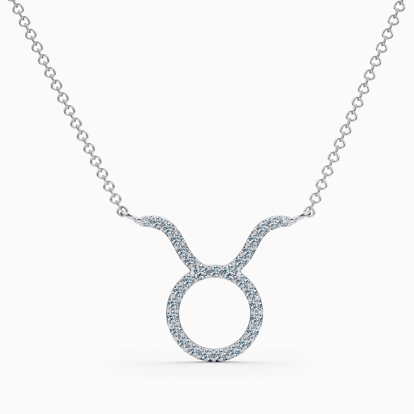 Large Diamond Taurus Necklace