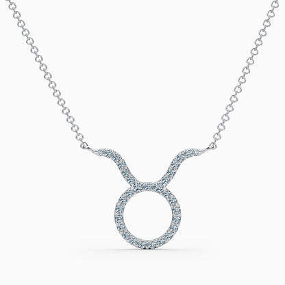 Large Diamond Taurus Necklace
