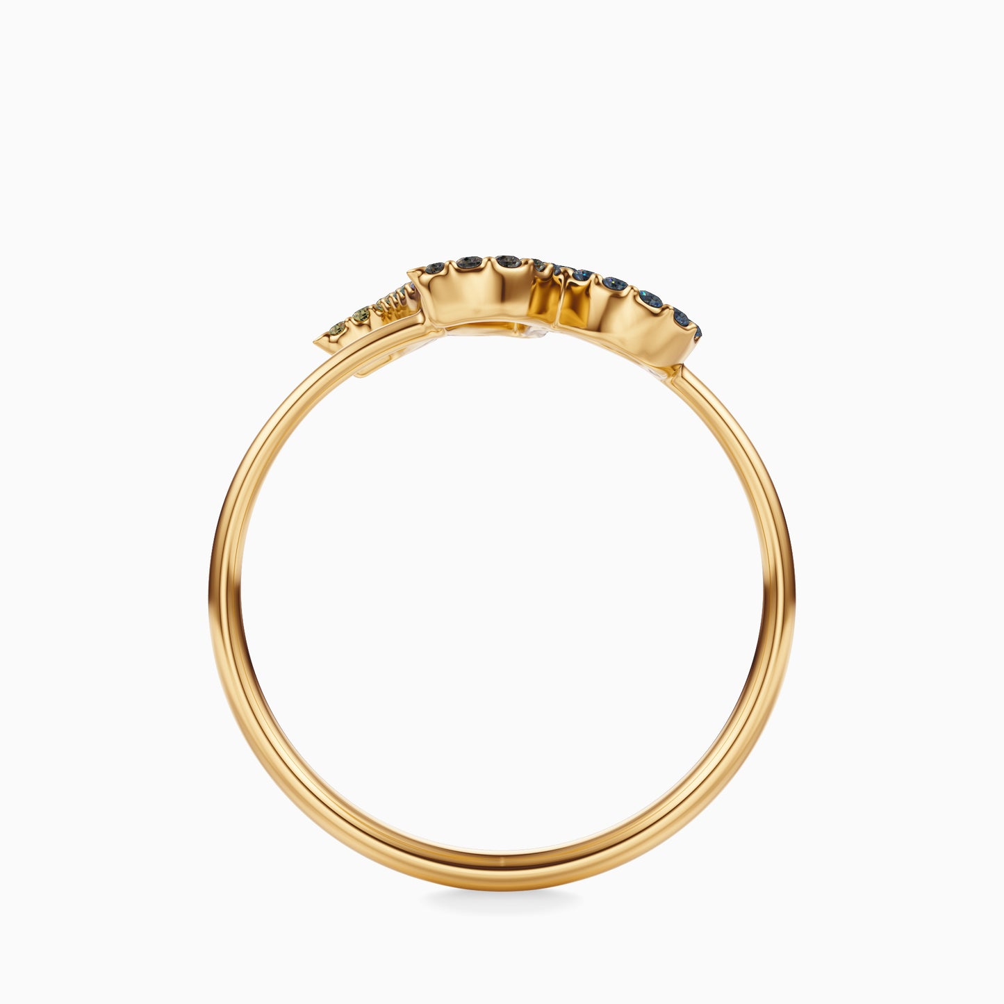 Large Sapphire Capricorn Ring