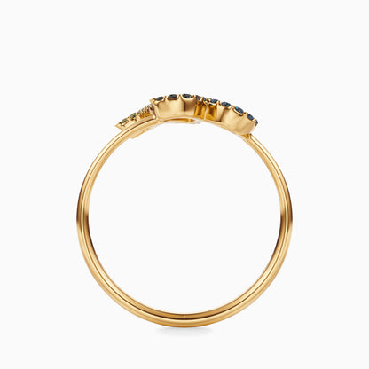 Large Sapphire Capricorn Ring