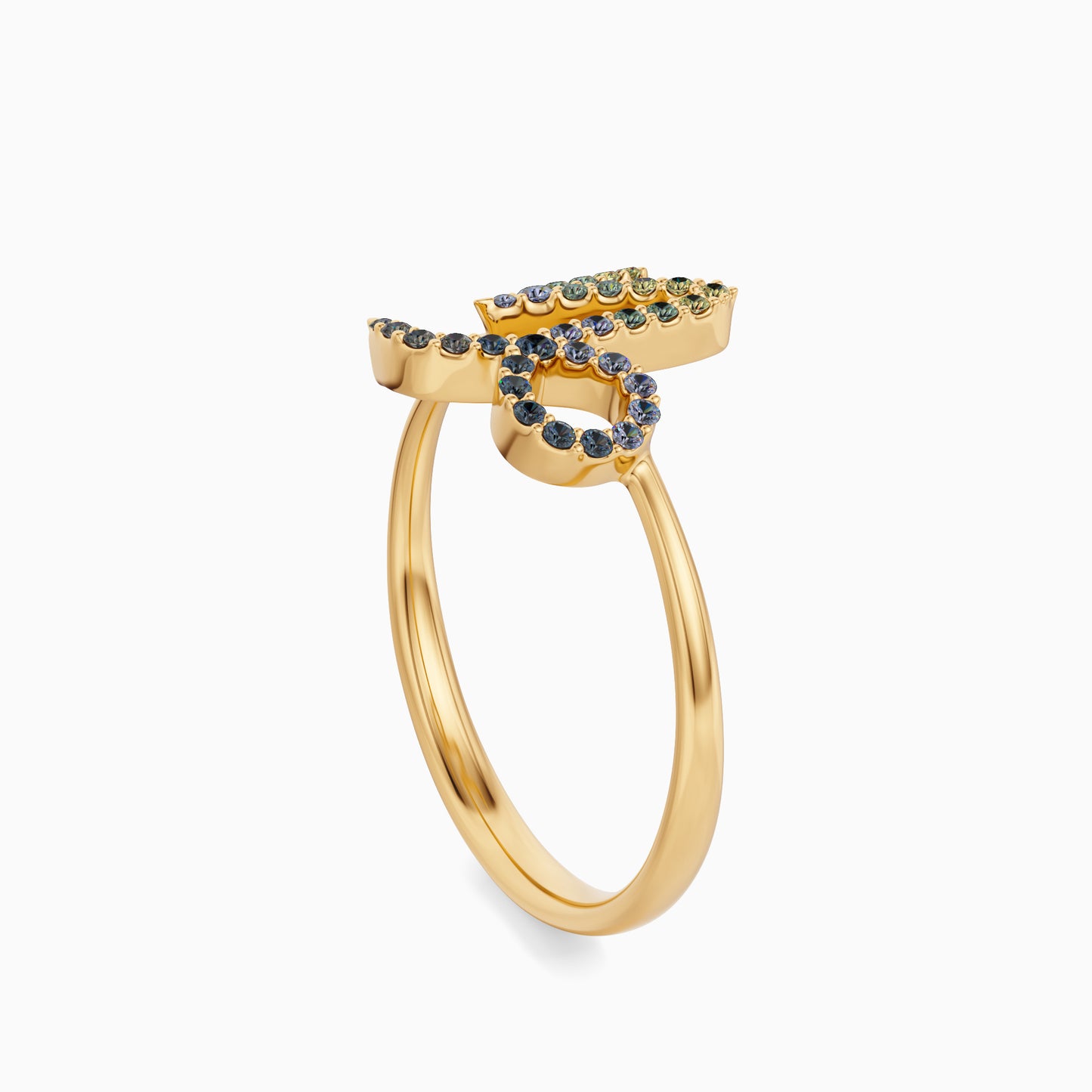 Large Sapphire Capricorn Ring