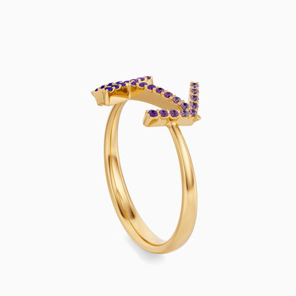 Large Sapphire Sagittarius Ring