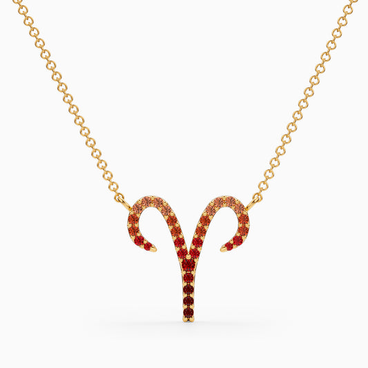 Large Sapphire Aries Necklace