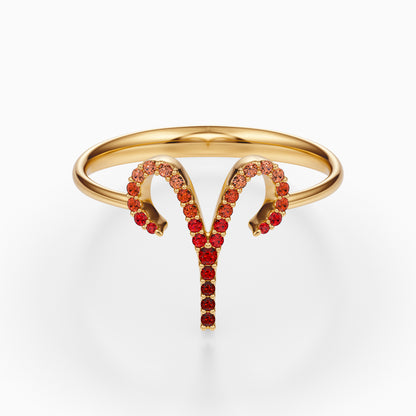 Large Sapphire Aries Ring