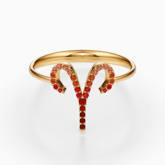 Large Sapphire Aries Ring