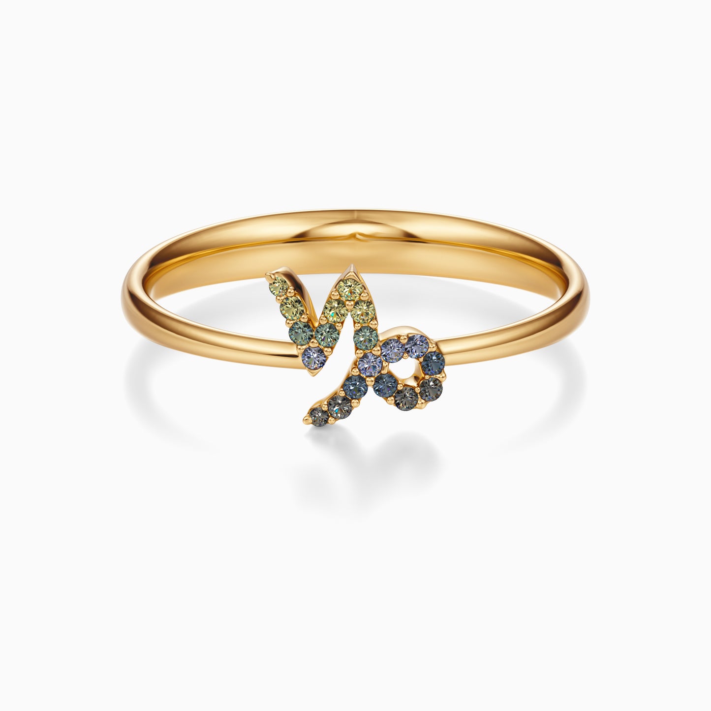 Sapphire Capricorn Ring