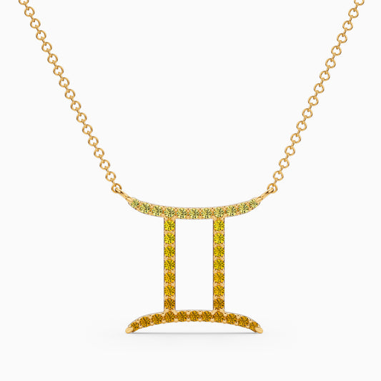 Large Sapphire Gemini Necklace
