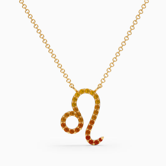 Large Sapphire Leo Necklace