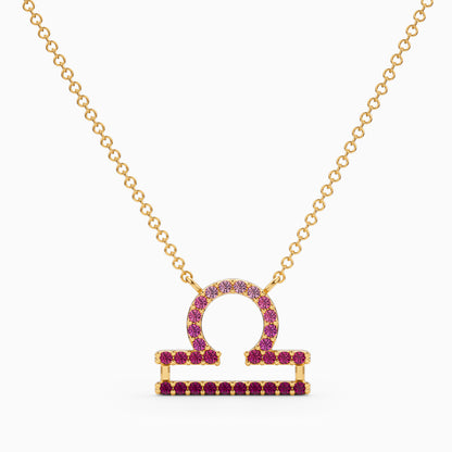 Large Sapphire Libra Necklace