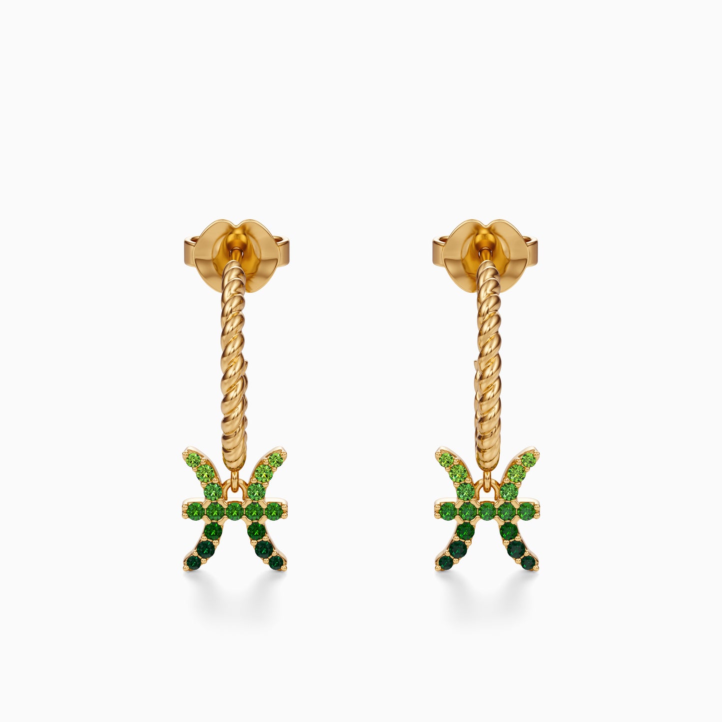Sapphire Pisces Dangle Earrings