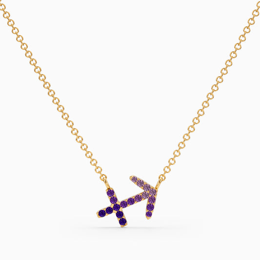Sapphire Sagittarius Necklace
