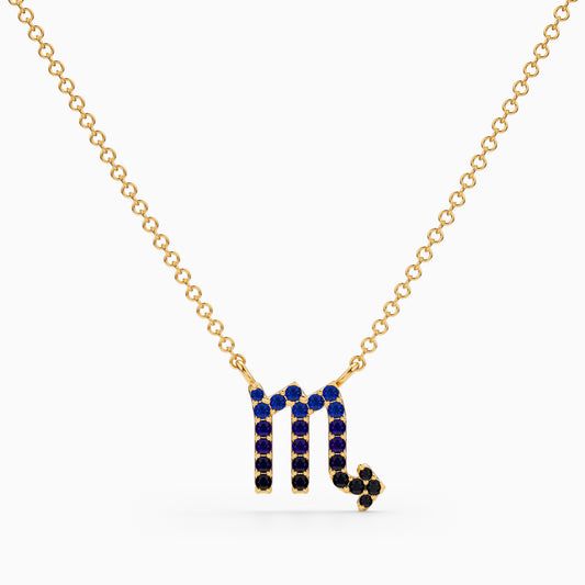Sapphire Scorpio Necklace