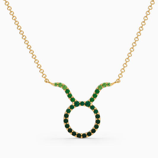 Large Sapphire Taurus Necklace