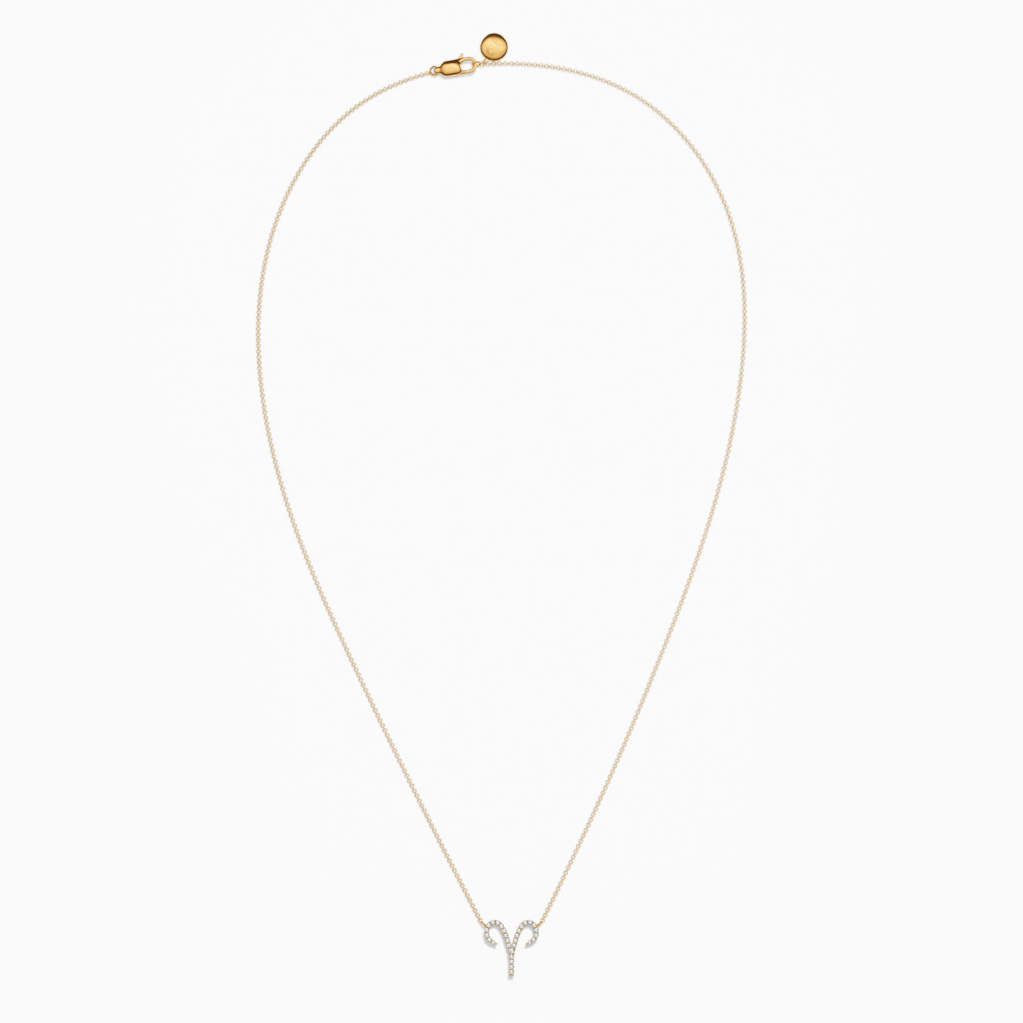 Large Diamond Aries Necklace