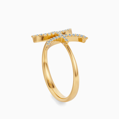 Large Diamond Pisces Ring