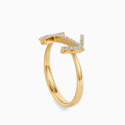 Large Diamond Sagittarius Ring