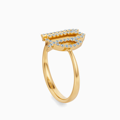 Large Diamond Virgo Ring