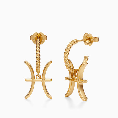 Large Pisces Dangle Earrings